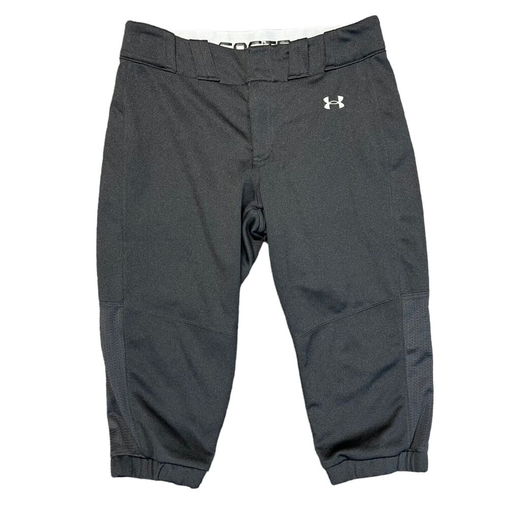 Under Armour Womens Softball Pants HeatGear Athletic Vanish Black Medium